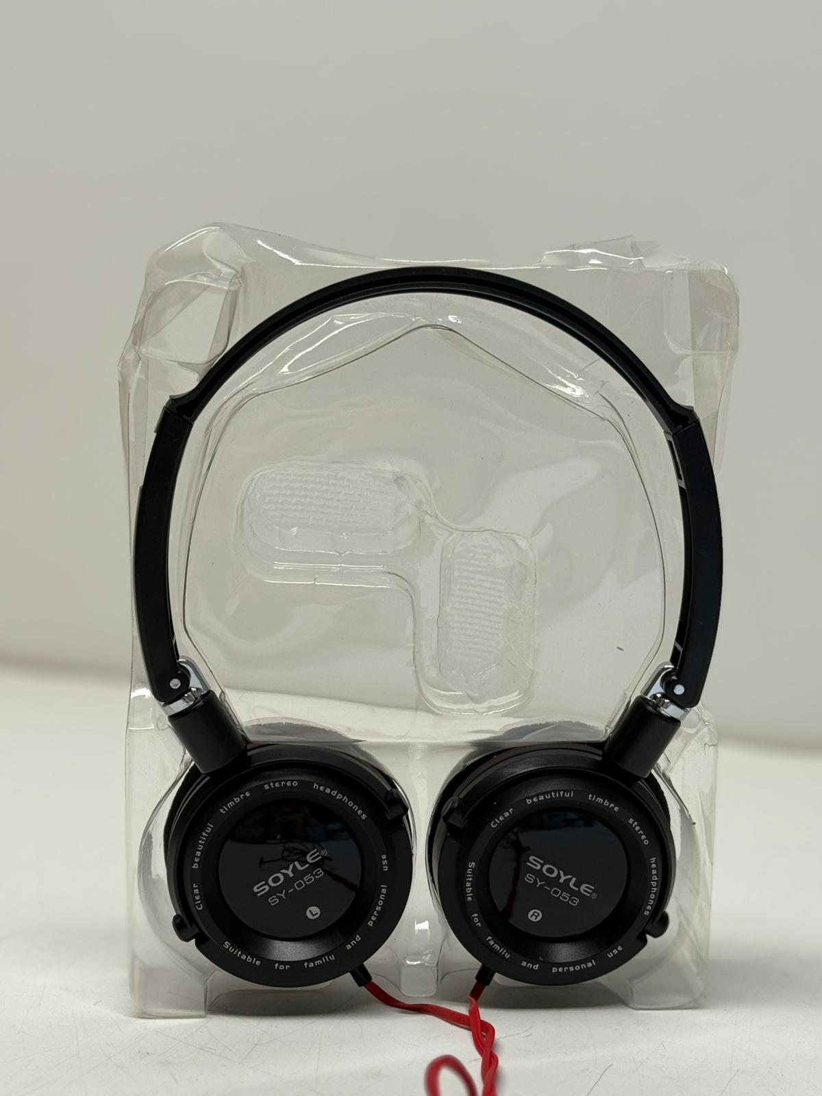 Słuchawki przewodowe nauszne SOYLE SY-053 – stereo, 3.5 mm, czarne