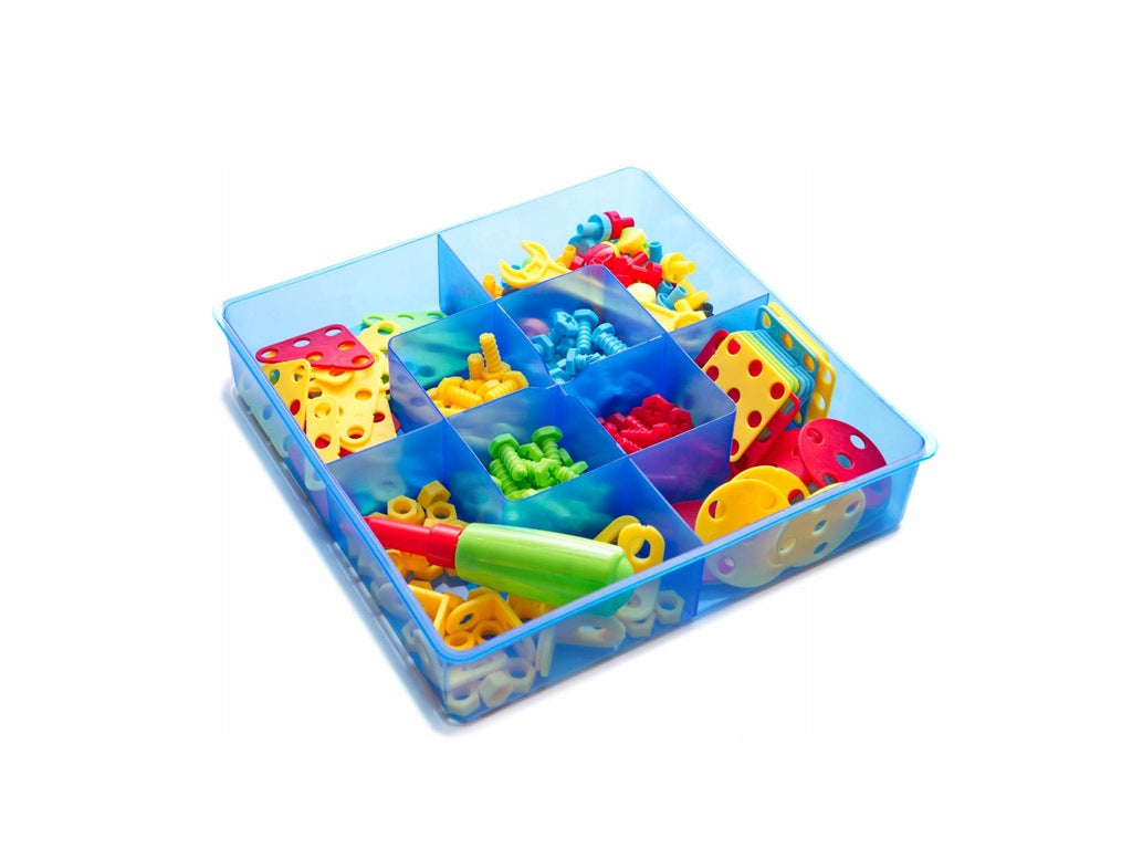Puzzle Klocki w walizce 6w1+ wkrętarka 261 el.