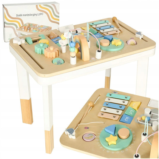 Lulilo Stolik manipulacyjny edukacyjny montessori kolorowy