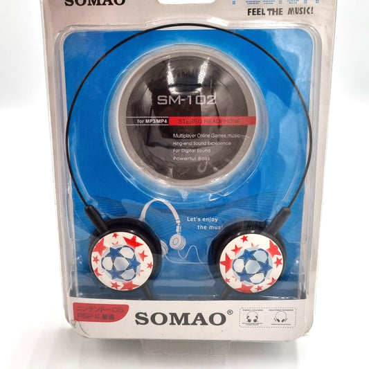Słuchawki nauszne SOMAO SM-102 Stereo 1.8m lekkie piankowe