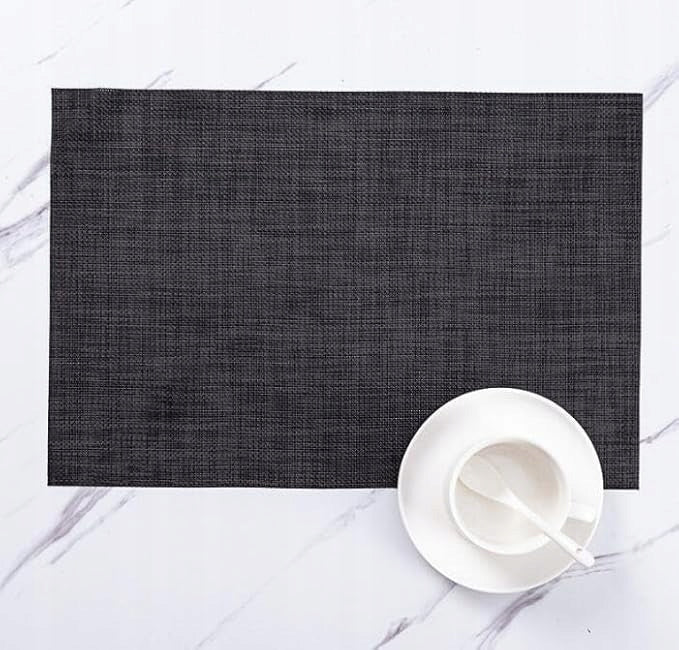 Podkładki Na Stół Podkładki Pod Talerz 45x30cm Zestaw 4szt Ciemnoszary
