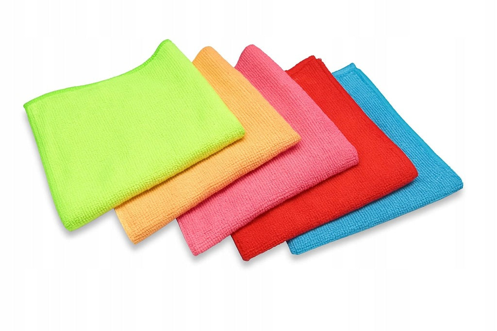 Kolorowe ściereczki ręcznik z mikrofibry zestaw 5 szt ściereczek 30x30 cm