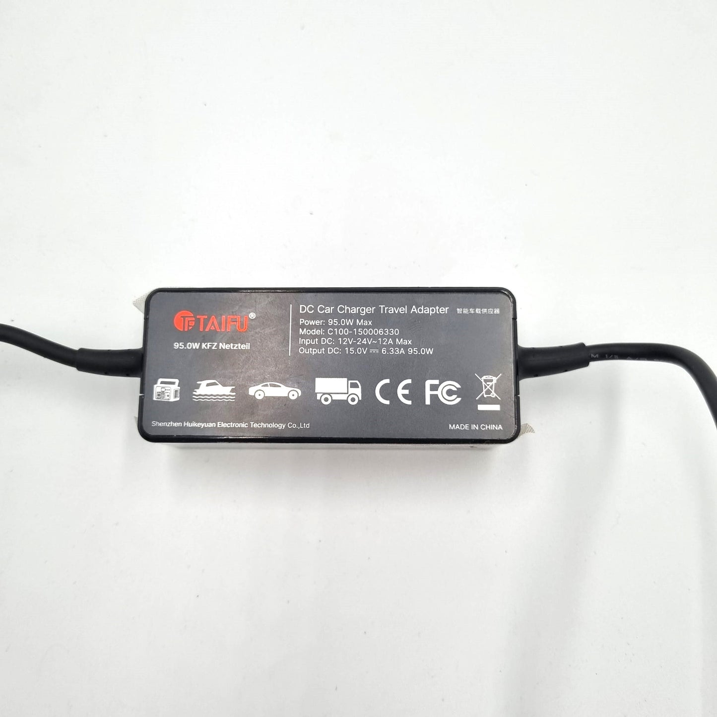 Ładowarka samochodowa TAIFU 95W 15V 6.33A do laptopa Surface