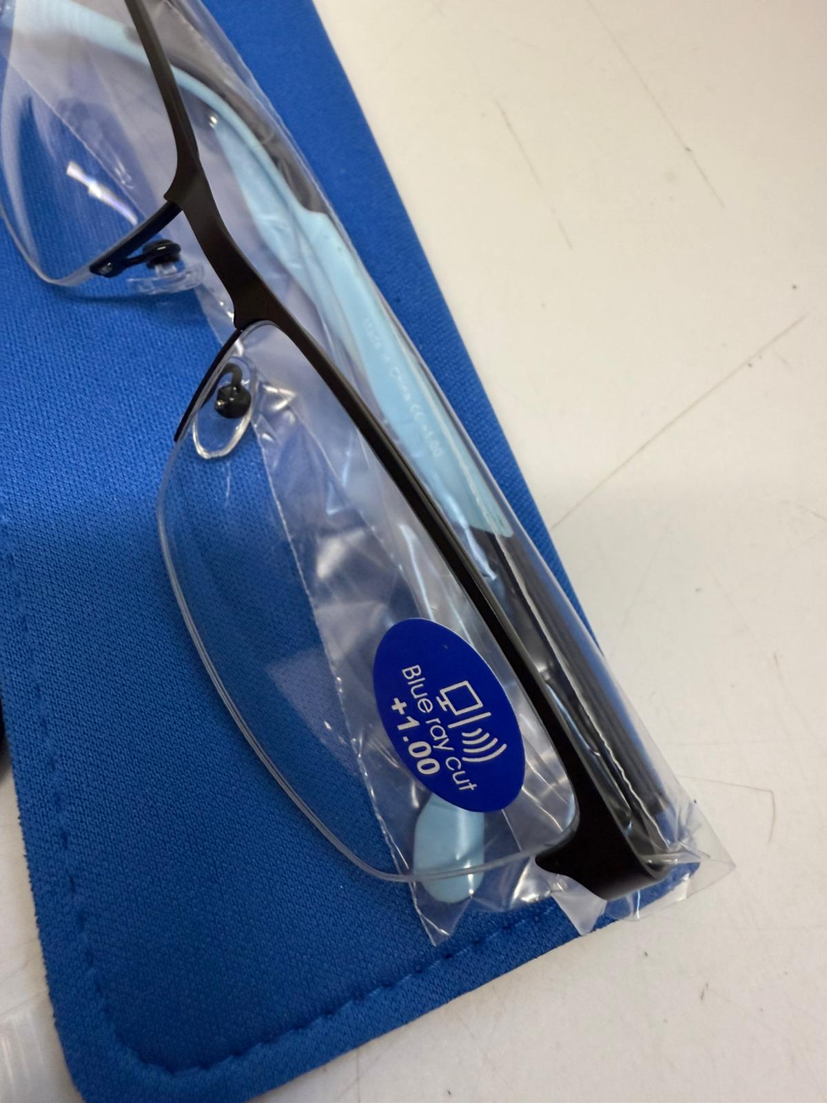 3X Okulary do czytania +1.00 z filtrem Blue Ray Cut – antyrefleksyjne