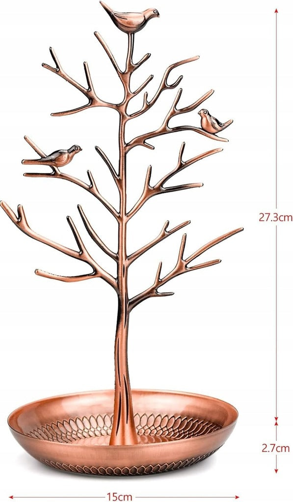 Stojak na biżuterię ekspozytor organizer metalowy Kształt drzewo 30cm