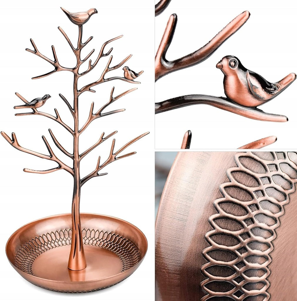 Stojak na biżuterię ekspozytor organizer metalowy Kształt drzewo 30cm