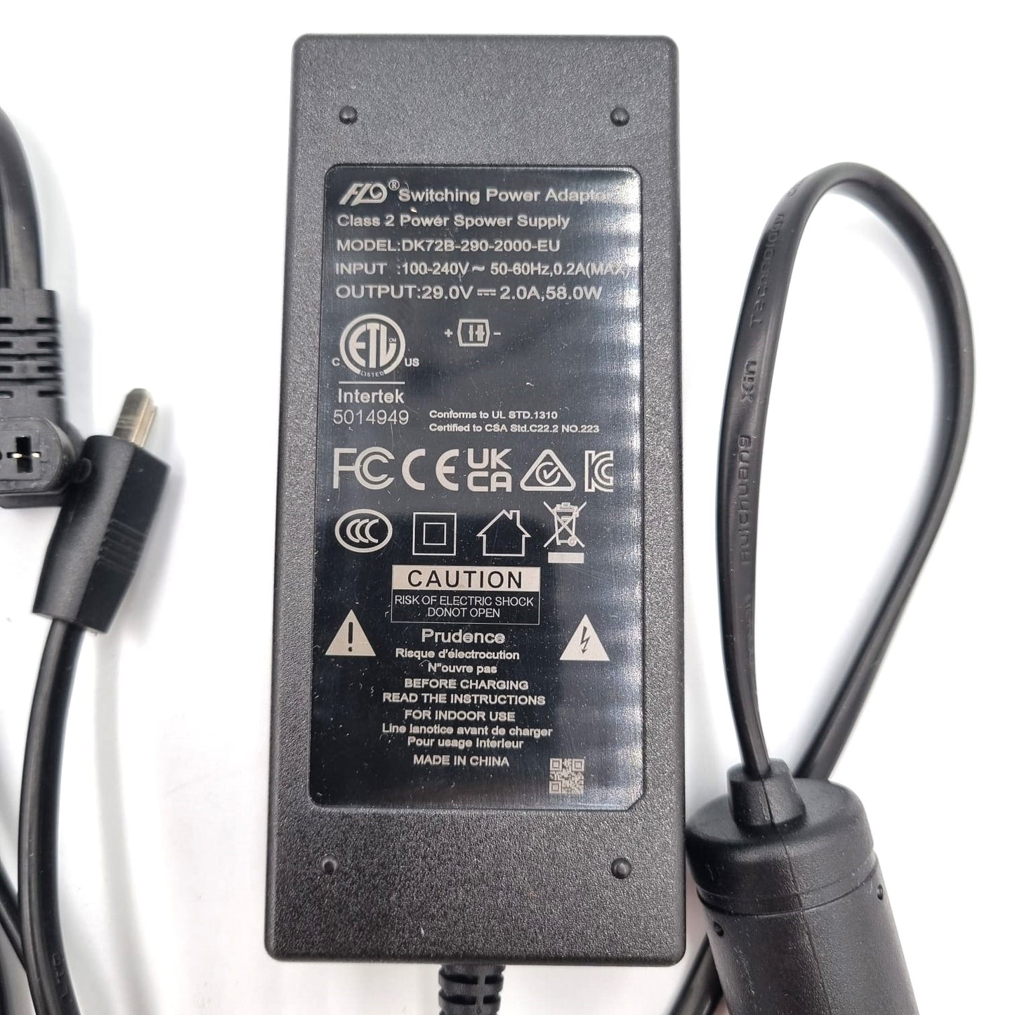 Zasilacz sieciowy 29V 2A 58W z kablami FLO DK72B-290-2000-EU