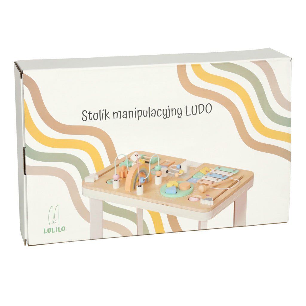 Lulilo Stolik manipulacyjny edukacyjny montessori kolorowy