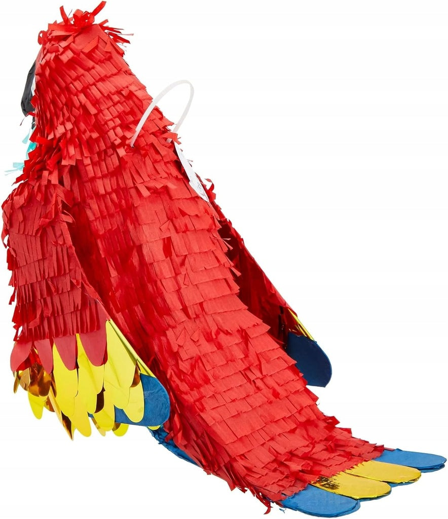 Piniata na urodziny w kształcie papugi uchyt do zawieszenia 37x35x15.2 cm
