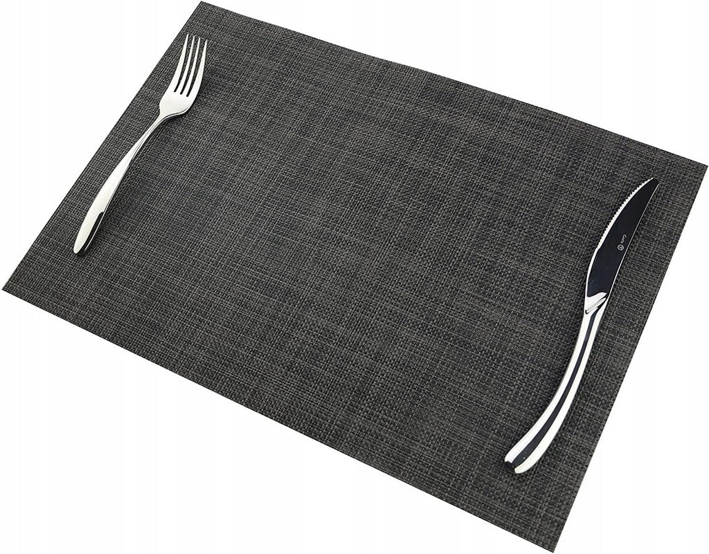 Podkładki Na Stół Podkładki Pod Talerz 45x30cm Zestaw 4szt Ciemnoszary